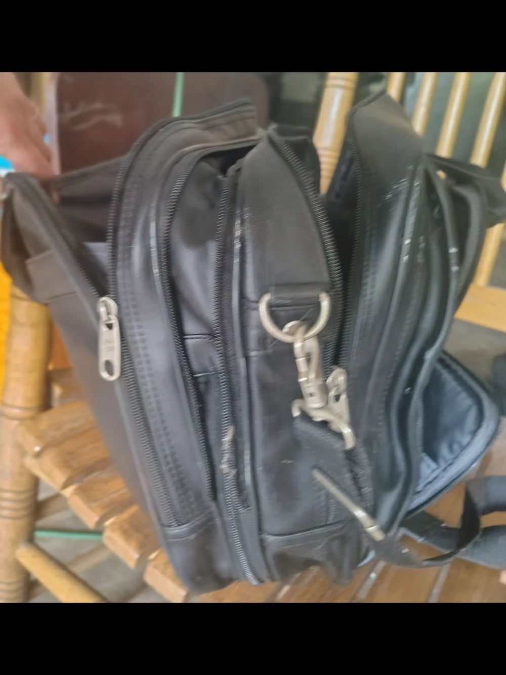 Samsonite Black Leather-Look Travel Briefcase